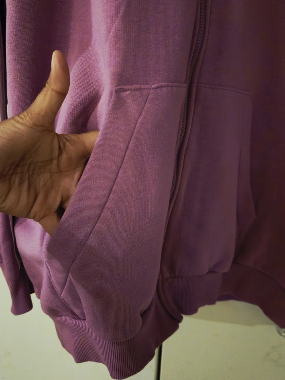 Adidas Women's Purple Zip-Up Hoodie Sweatshirt